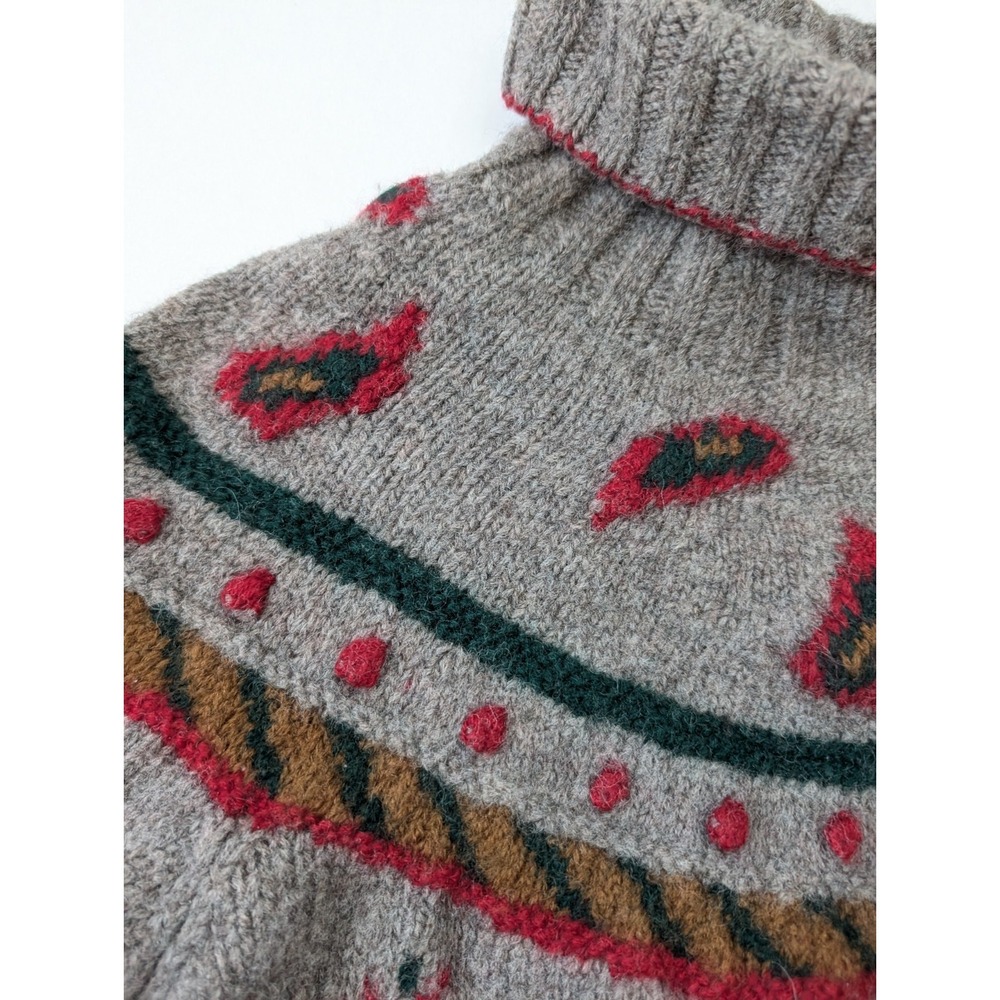 Vintage JG Hook Wool Sweater Turtleneck Womens Medium Wool Handknit - Picture 5 of 8